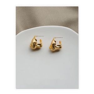 LAST ITEMS MUST GO!Irregular Shape Stud Earring Silver Post |Gold Plated